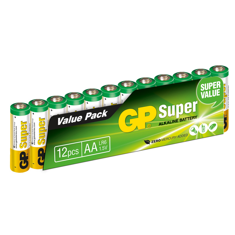 Super Alkaline AA  12-pack