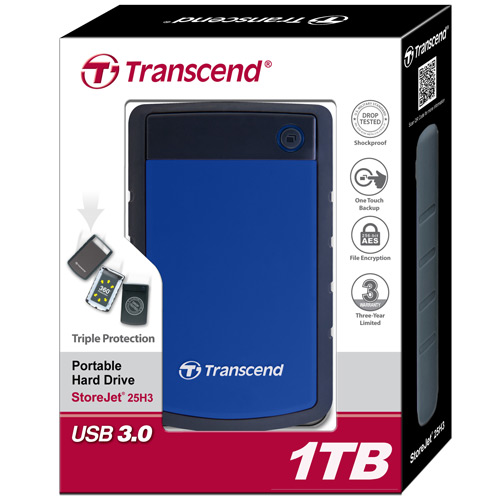 Portabel HDD StoreJet 2.5" 1TB USB 3.1 Gen 1 Blå