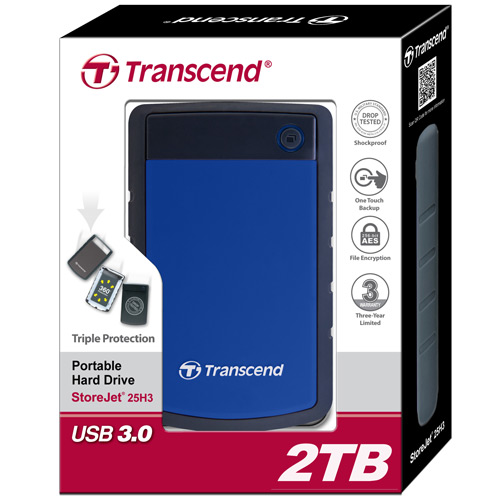 Portabel HDD StoreJet 2.5" 2TB USB 3.1 Gen 1 Blå