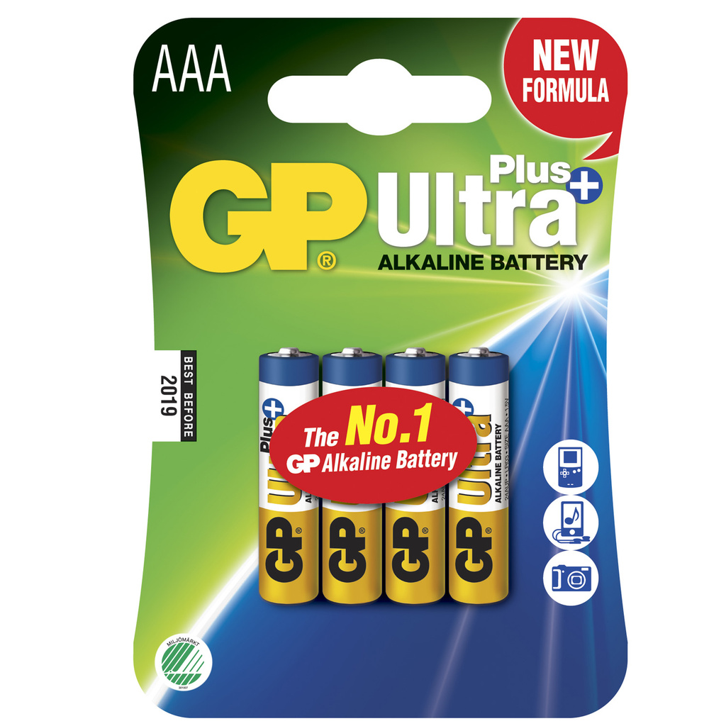 Ultra Plus Alkaline AAA 4-pack