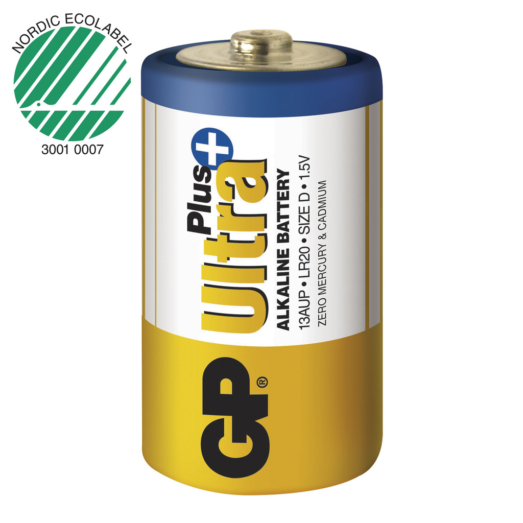 Ultra Plus Alkaline D LR20 2-p