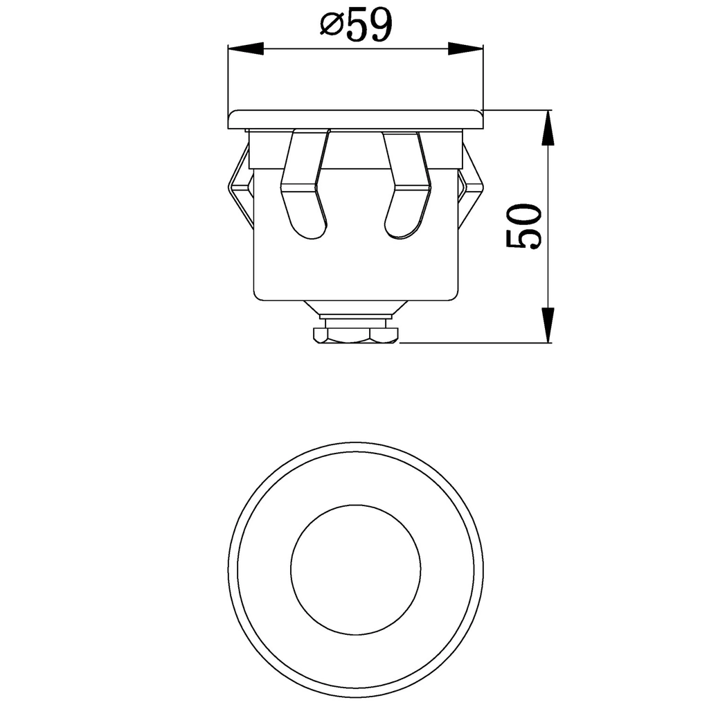 Terra infälld armatur Aluminium