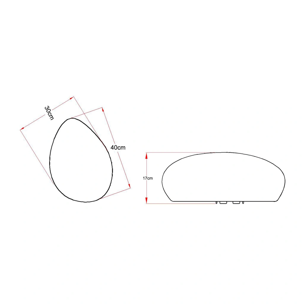Stone XL 40 cm dekorativ sten