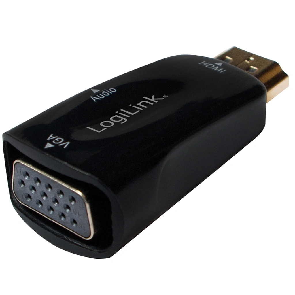 HDMI till VGA + 3,5mm-ljud Adapter Svart