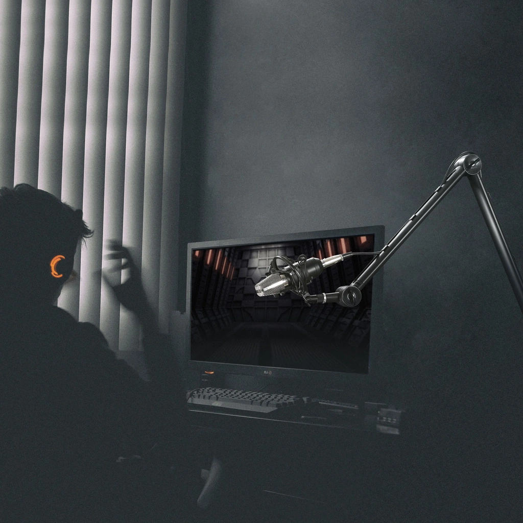 Mikrofonarm Pro Svart