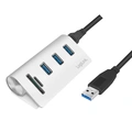 USB3.0 3-port hub + minneskortsläsare