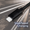 USB-A to USB-C Cable 15W 0.5m Black