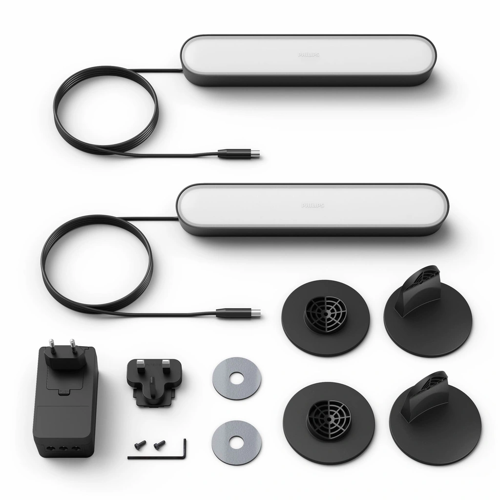 Play Ljusskena White and color ambiance Svart 2-pack