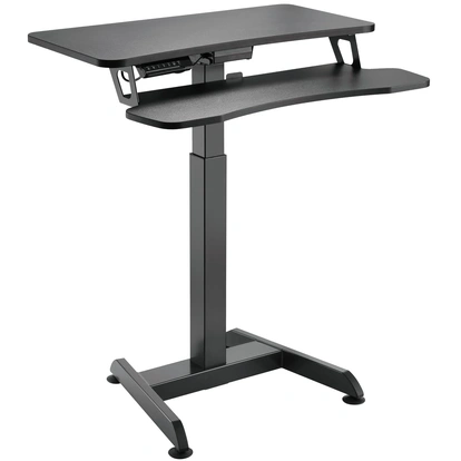 Electrically adjustable sit/stand workstation