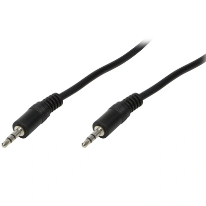 Audiokabel 3,5mm-hane - 3,5mm-hane Stereo 1m Svart