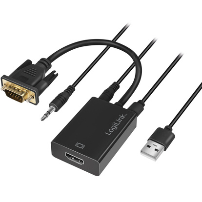 VGA + USB-ljud -> HDMI