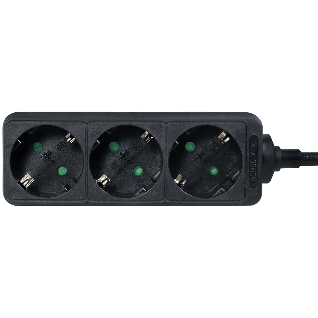 Grenuttag Jordat 3vägs 1,5m Svart