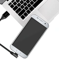 USB-A till MicroUSB Kabel Vinklad Flätad 15W 1m Svart