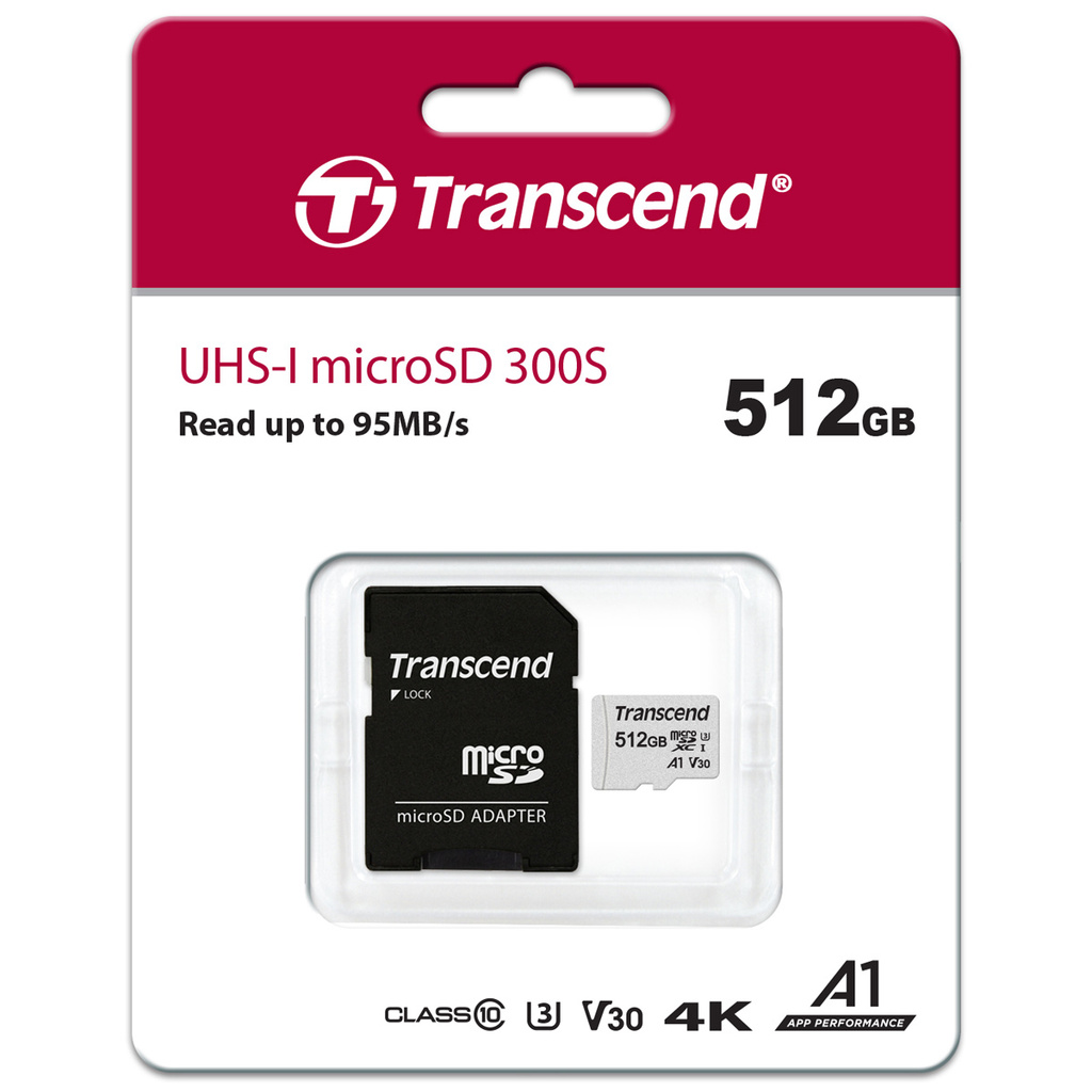 microSDXC 512GB U3 (R95/W40)