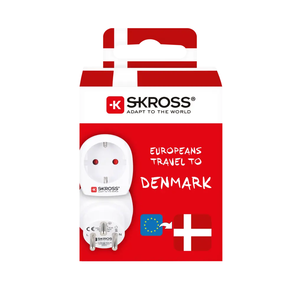 Reseadapter Europa till Danmark Jordad