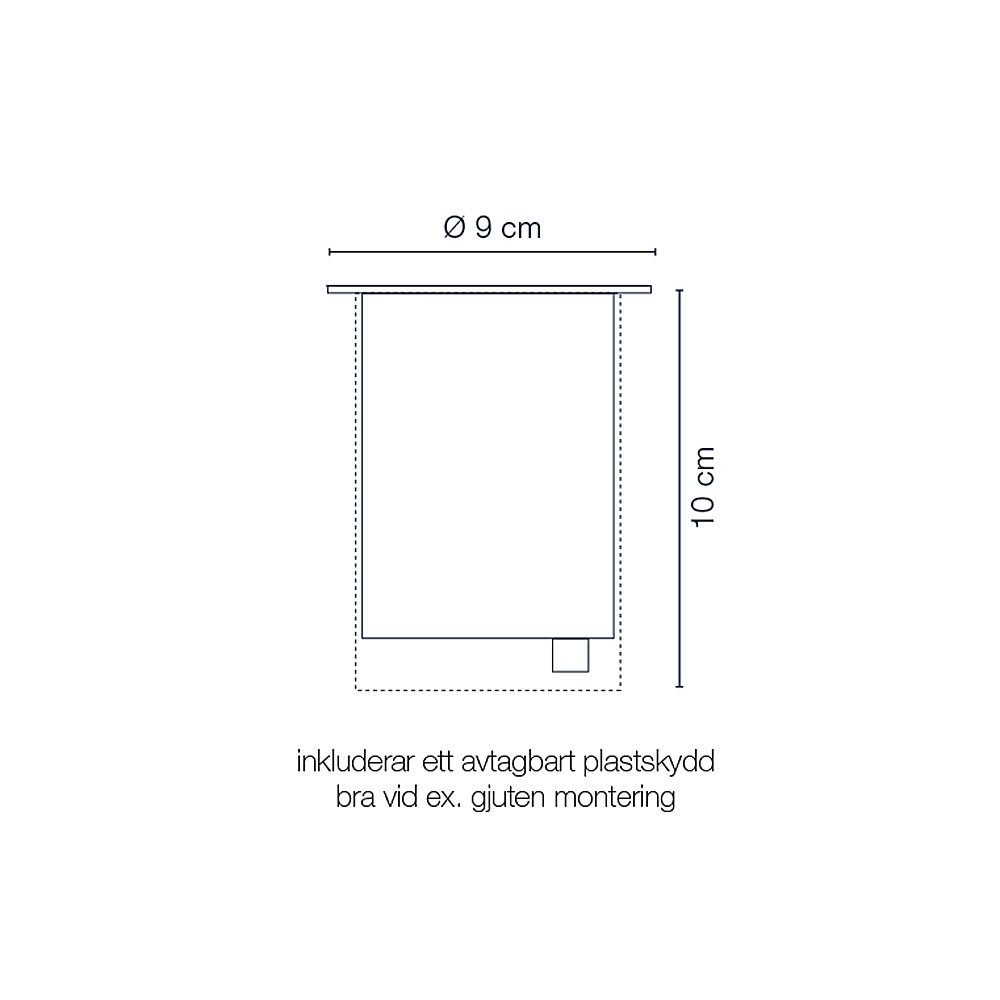 Castor In-ground-markspot 1100lm Ø9cm