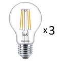 3-pack LED E27 Normal Klar 40W 470lm