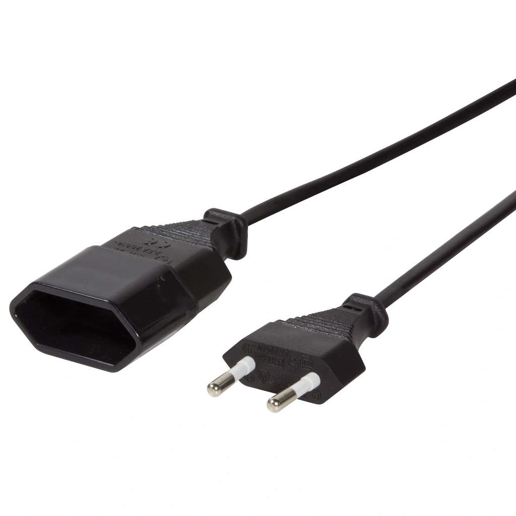 Extension cable Ungrounded Euro CEE 7/16 3m Black
