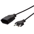 Extension cable Ungrounded Euro CEE 7/16 3m Black