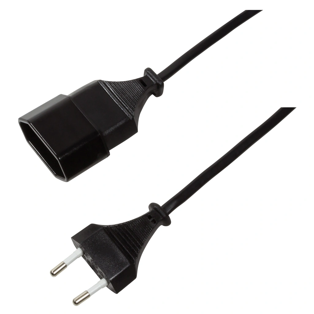 Extension cable Ungrounded Euro CEE 7/16 3m Black