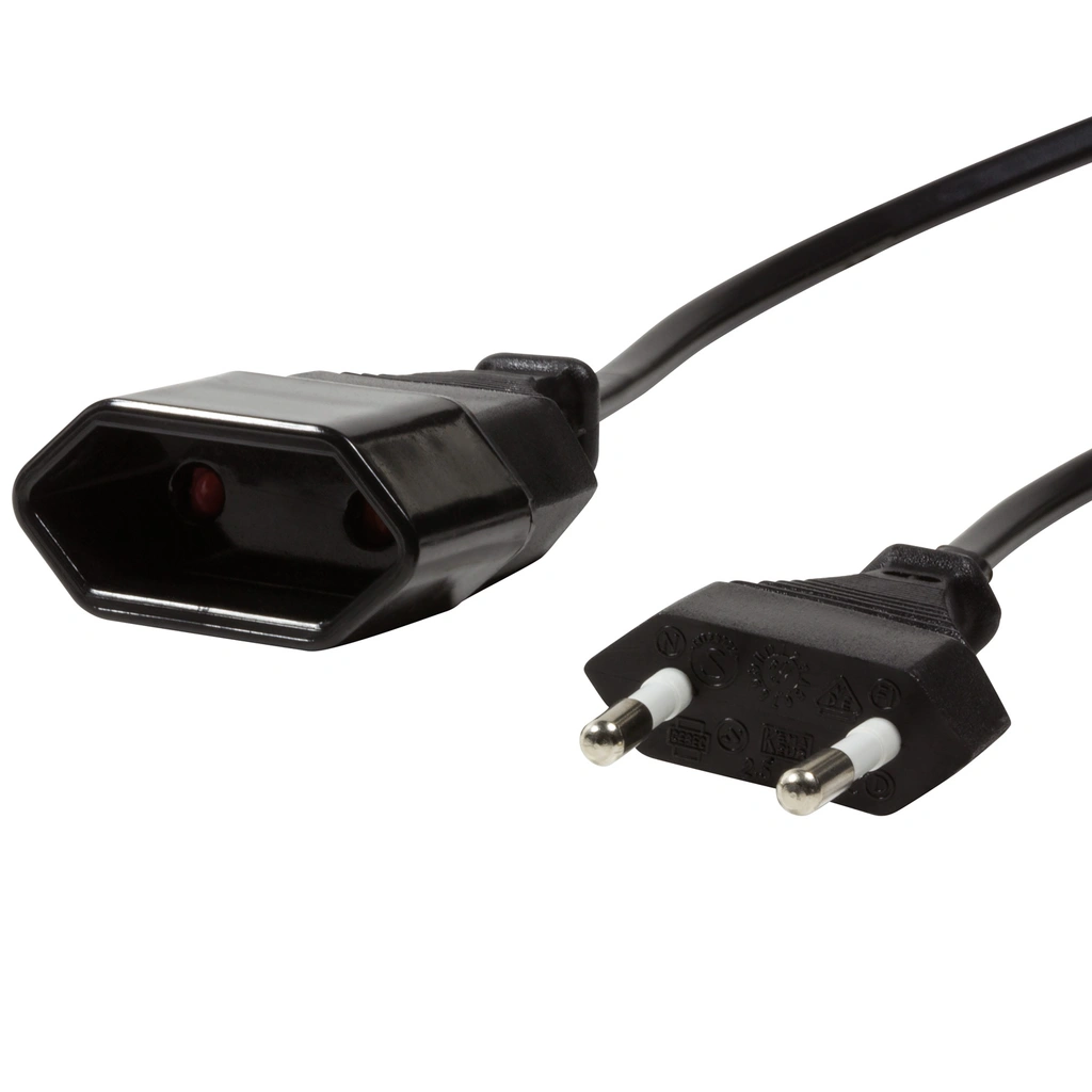 Extension cable Ungrounded Euro CEE 7/16 3m Black