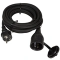 Förlängningskabel Jordad Utomhus Svart 5m