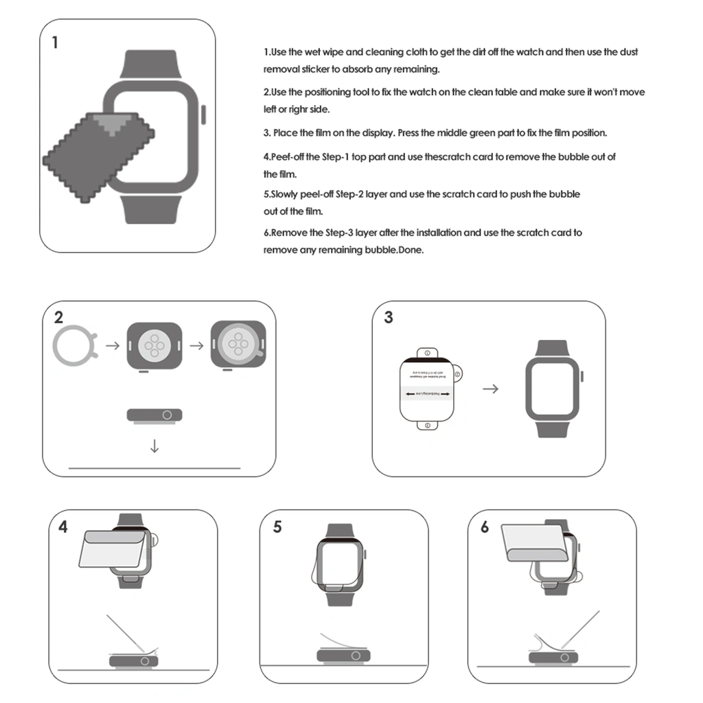 Skärmskydd Apple watch 3-pack 44mm