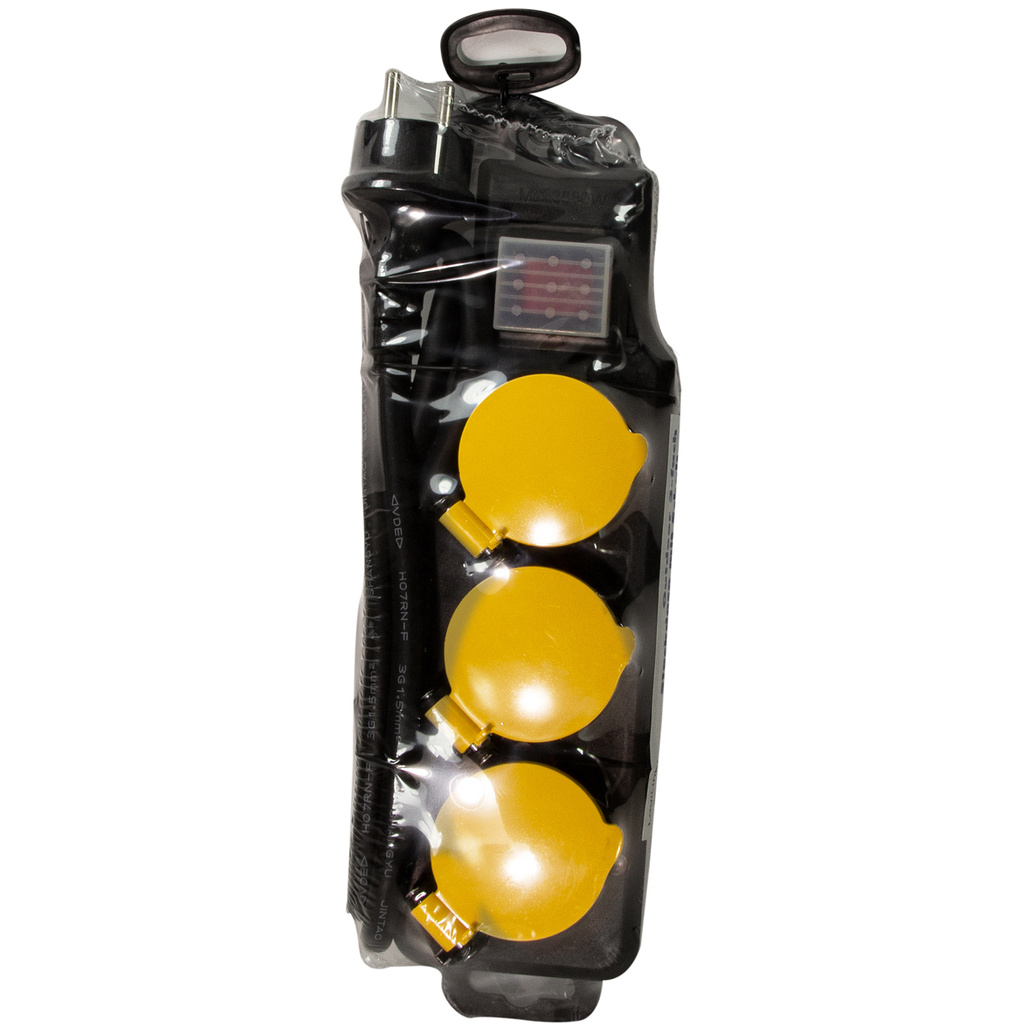 Grenuttag 3-vägs med brytare Utomhusbruk IP44