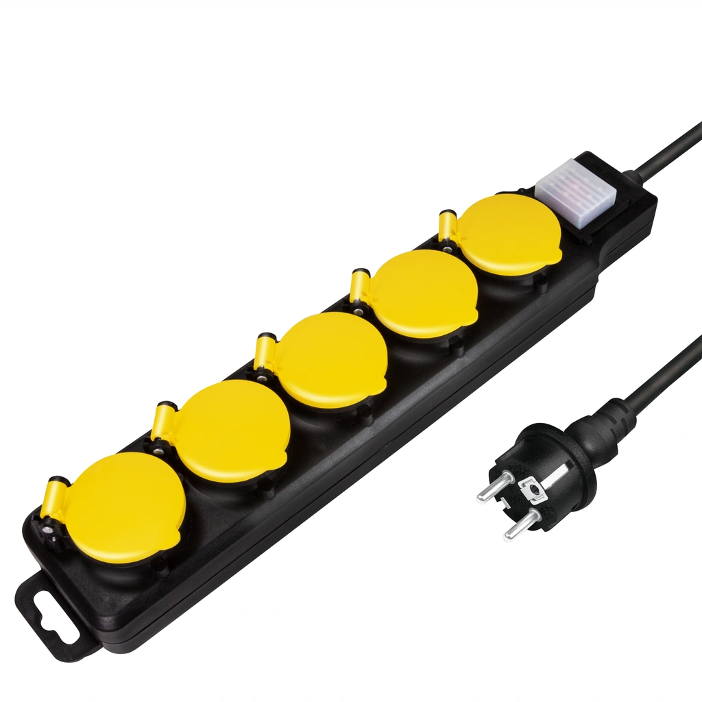 Grenuttag 5-vägs Utomhusbruk med brytare IP44