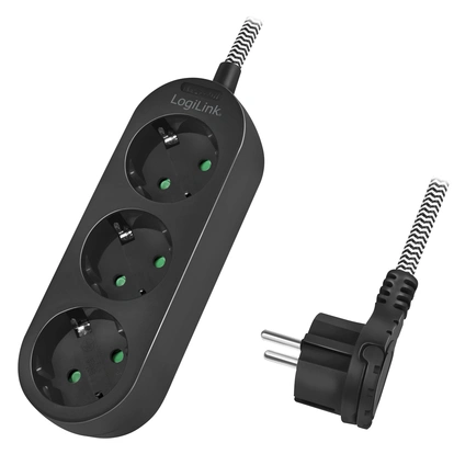 Grenuttag 3-vägs med textilkabel