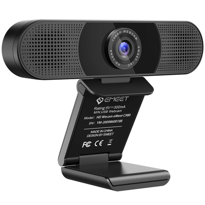 C980 Pro HD Webcam med 4st IA mikrofoner