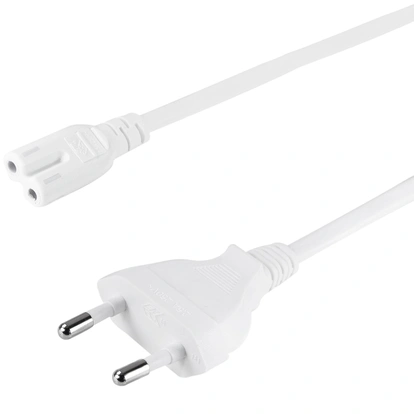 Apparatkabel Euro till C7 1,8m Vit