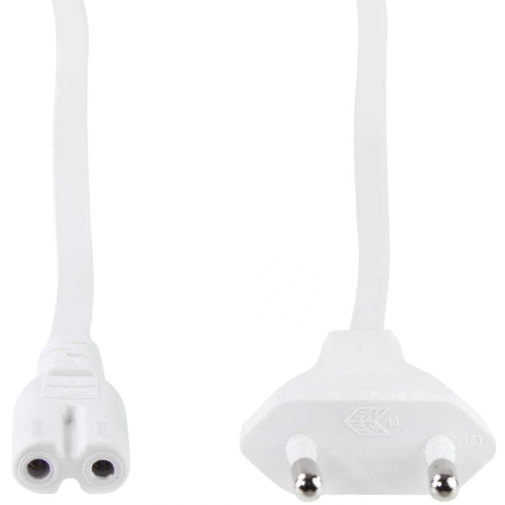 Power cable Euro to C7 1.8m White
