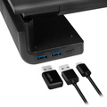 Monitorställ 63 cm med USB-hub 3-port