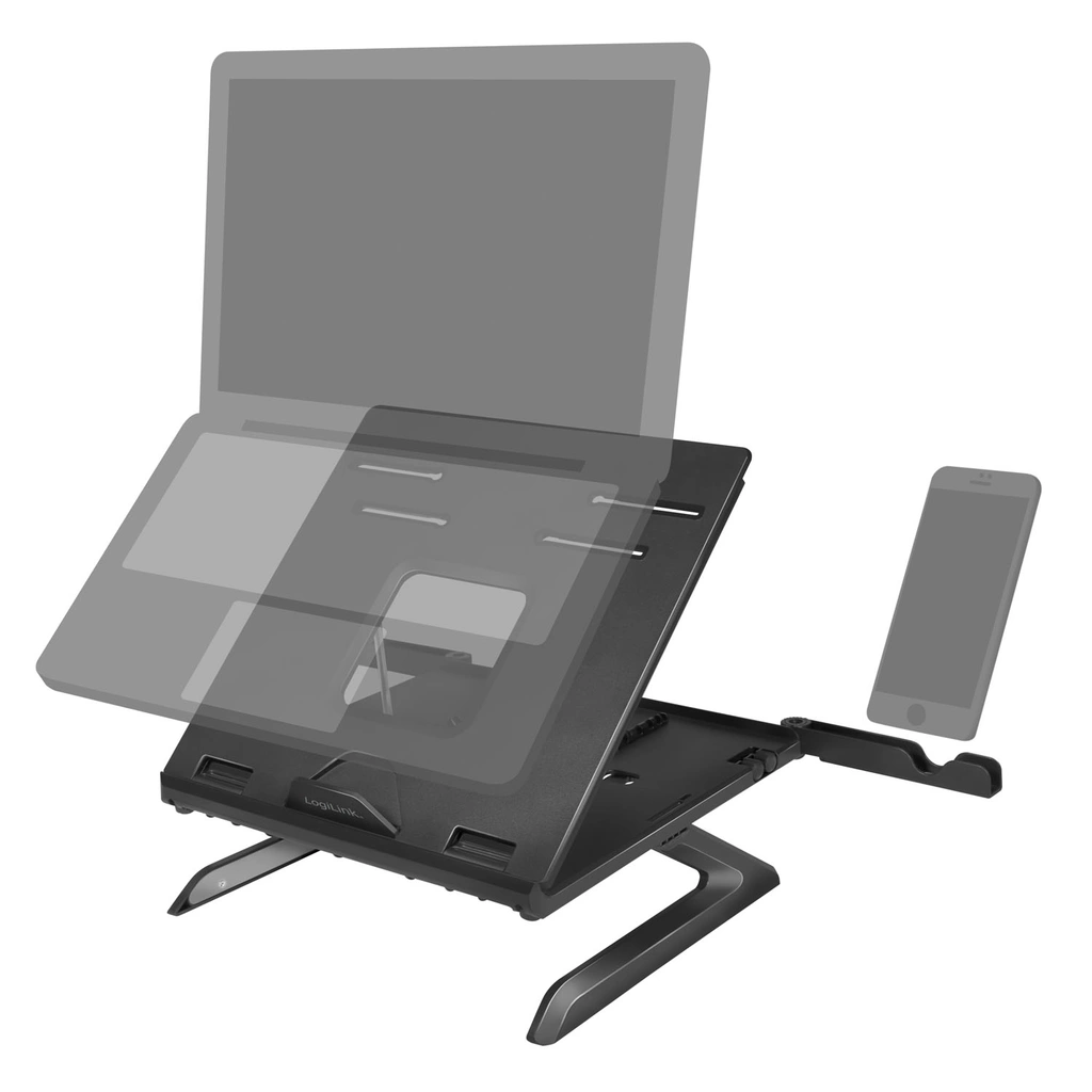 Foldable Laptop Stand and Height Adjustable Black
