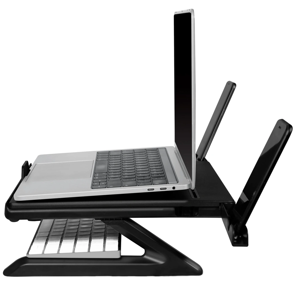 Foldable Laptop Stand and Height Adjustable Black
