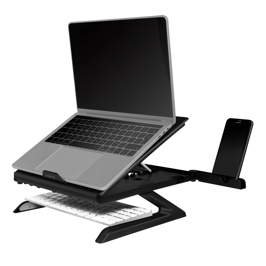 Foldable Laptop Stand and Height Adjustable Black