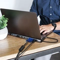 USB-C-dockningsstation 11-i-1 HDMI/VGA/RJ45/USB-C 100W
