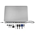 USB-C-dockningsstation 11-i-1 HDMI/VGA/RJ45/USB-C 100W