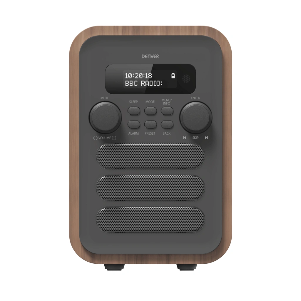 Radio FM DAB+ Bluetooth DAB-48GR Trä/Grafitgrå
