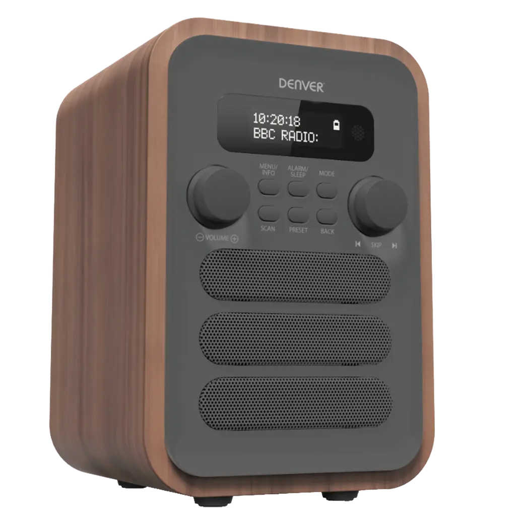 Radio FM DAB+ Bluetooth DAB-48GR Trä/Grafitgrå