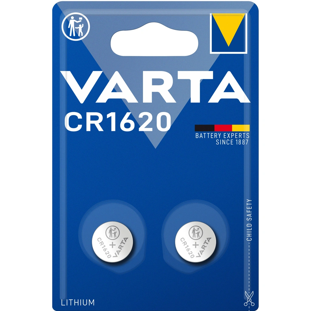 CR1620 3V Lithium Coin Cell Battery 2-pack