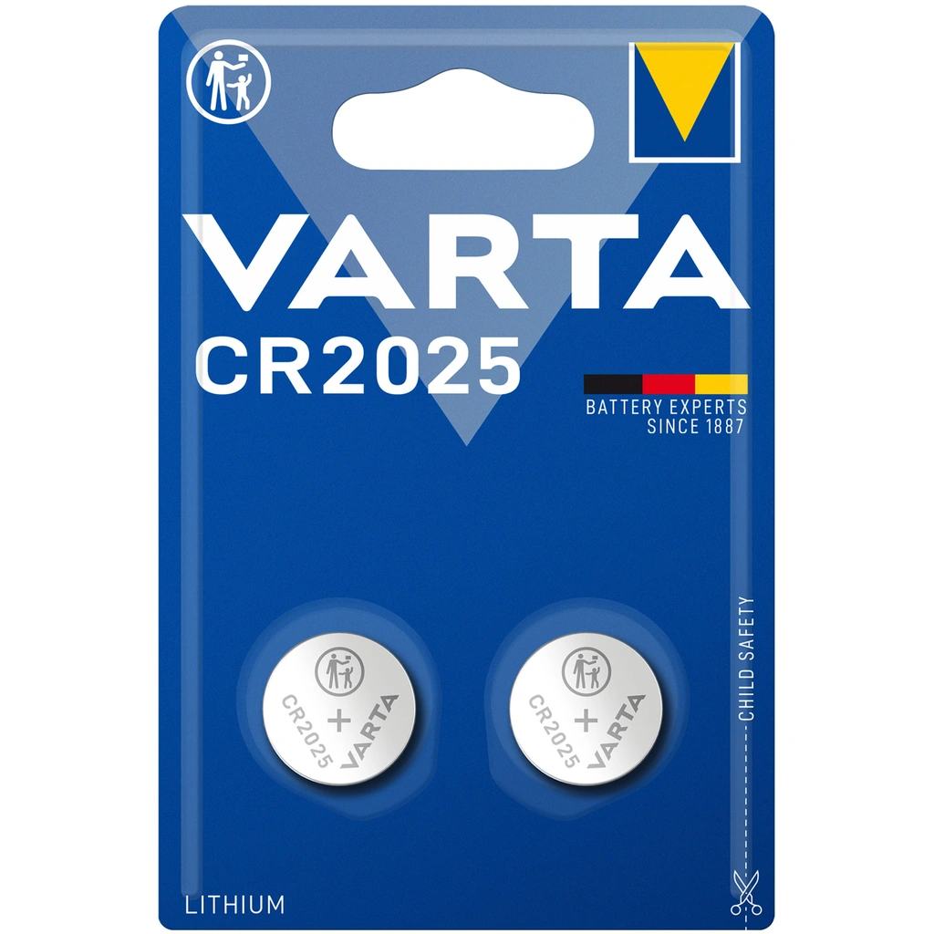 CR2025 3V Lithium Coin Cell Battery 2-pack