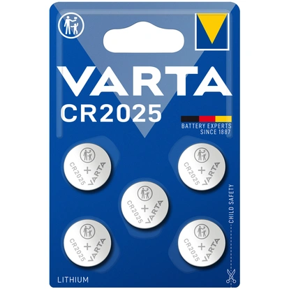 CR2025 3V Lithium Knappcellsbatteri 5-pack