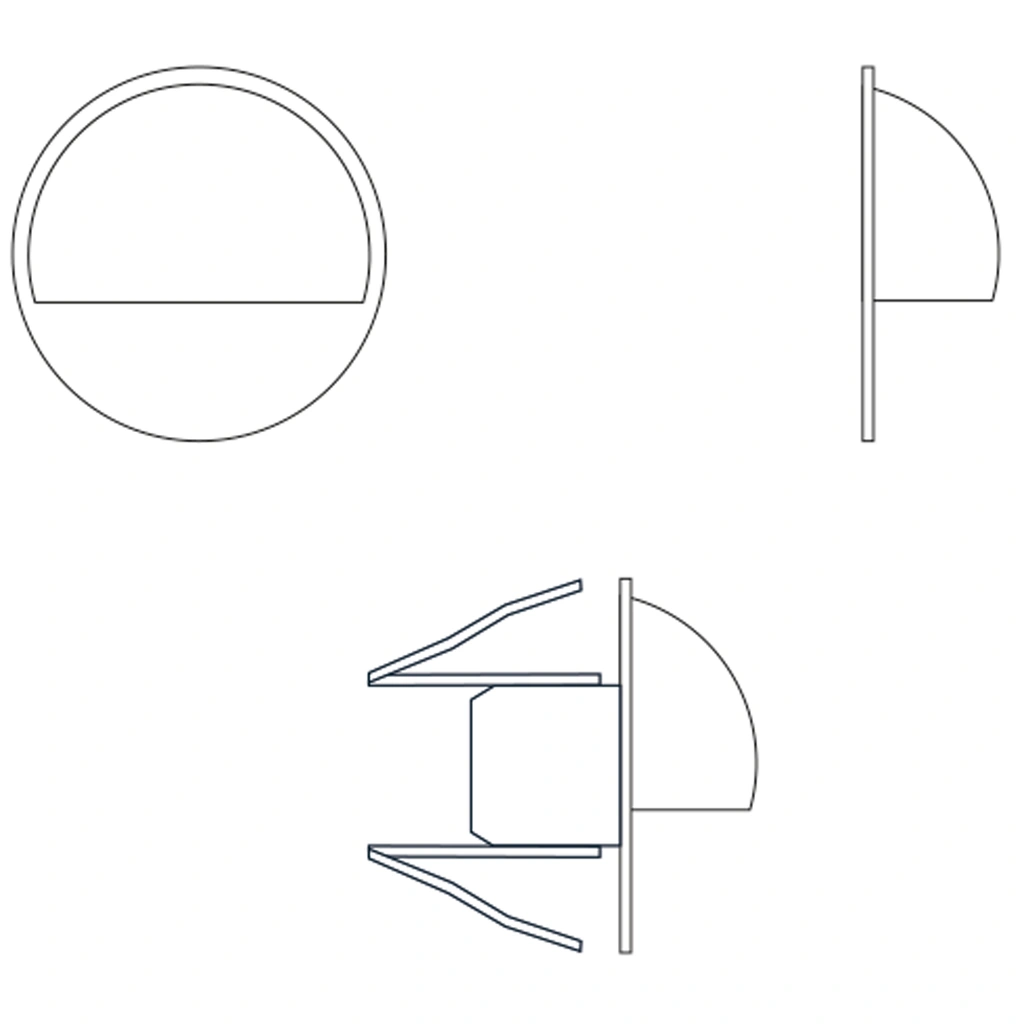 Aries 4 lampor 10lm Ø3,5cm Svart