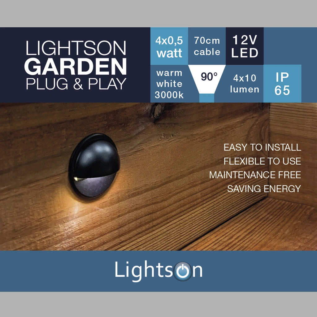 Aries 4 lampor 10lm Ø3,5cm Svart